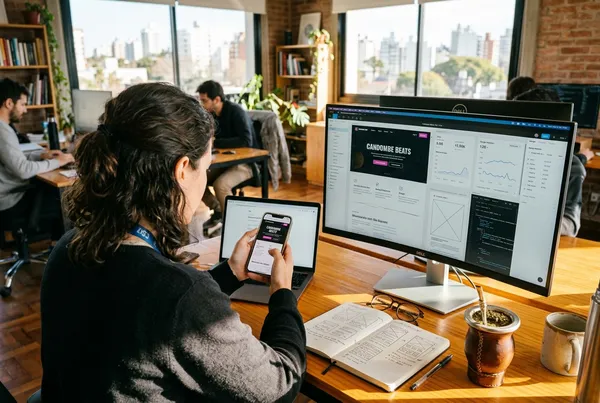 Consultor web de FacilPlan probando diseño Mobile First en Uruguay